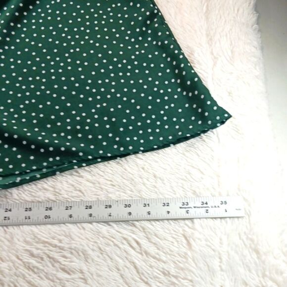 Anna-Kaci V Neck Polka Dot Print Button Down Casual Midi Max Womans Medium..... - Picture 8 of 10